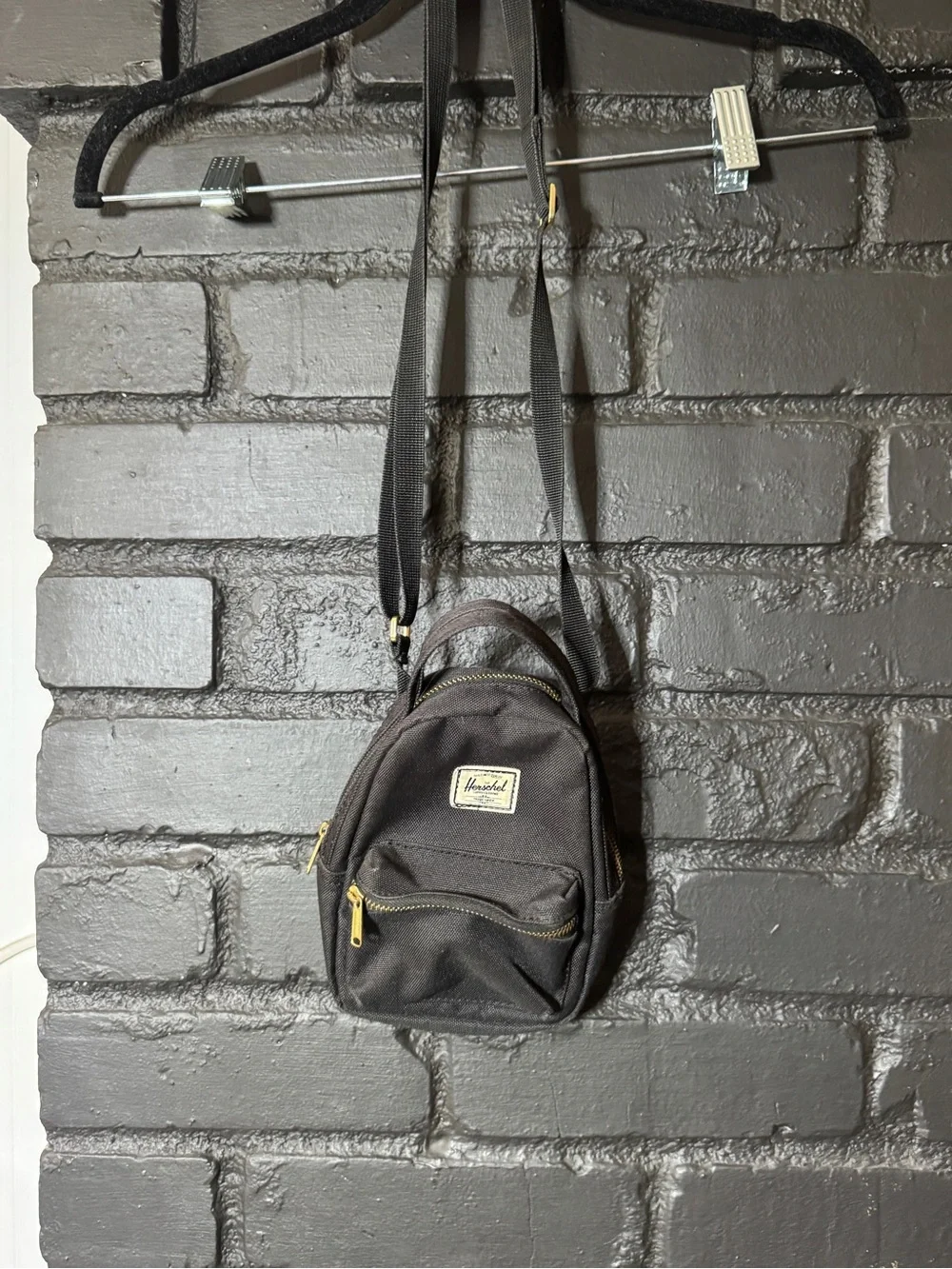 Herschel Black Mini Backpack Crossbody